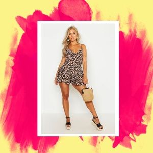 Leopard Print Playsuit NWT